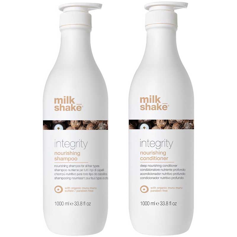 Pachet hidratare par Integrity Nourishing  Milk Shake - Sampon 1000ml si Balsam 1000ml Milk Shake